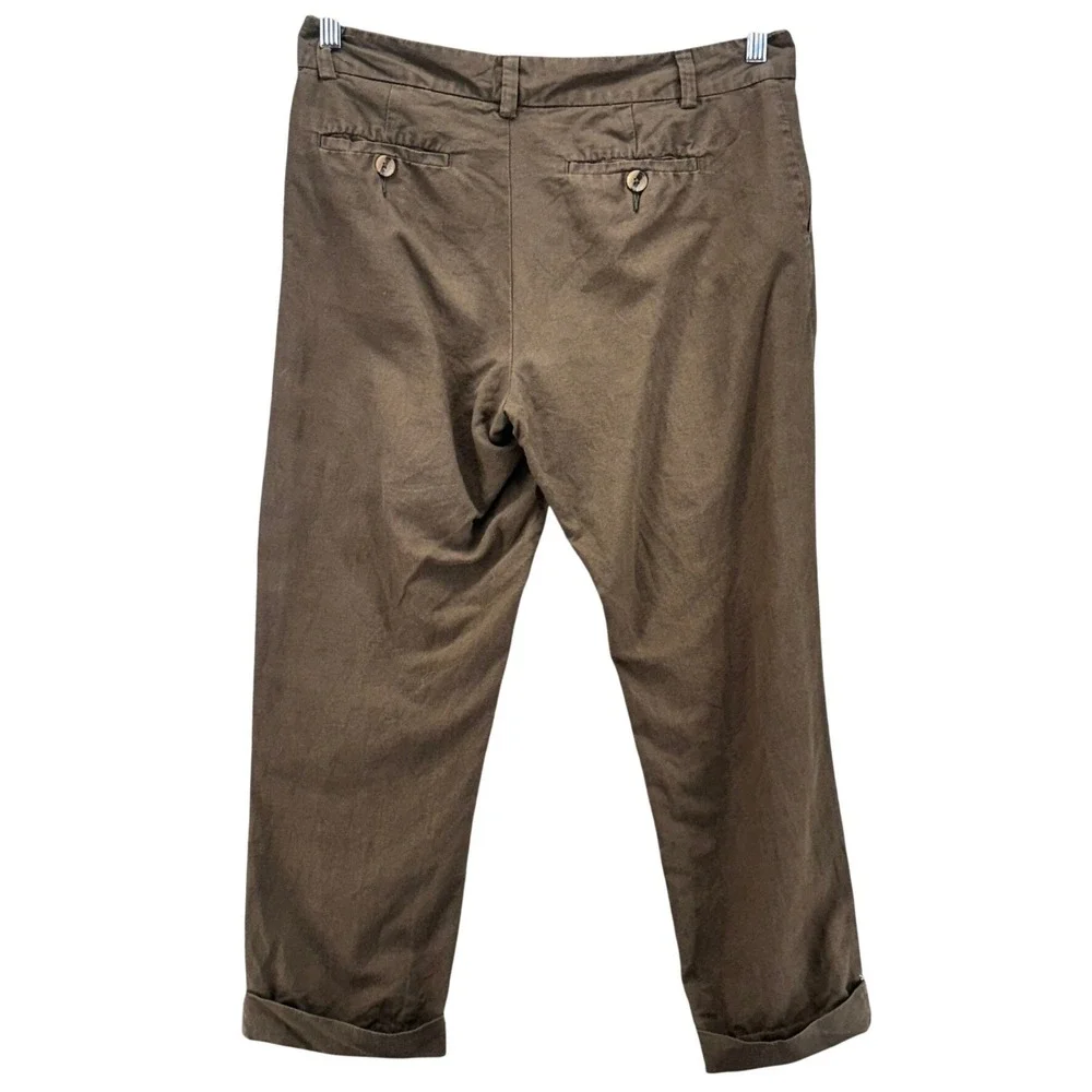Banana Republic Linen‎ Pants Olive Green 10